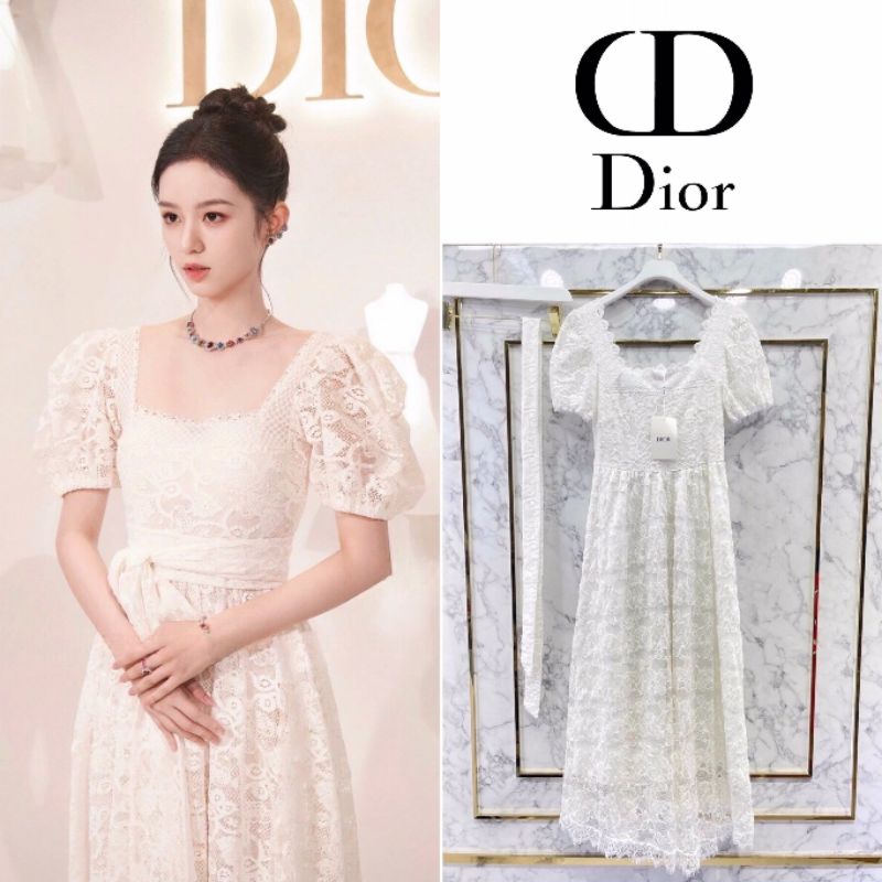 ชุดเดรส CHRISTIAN DIOR LONG MAXI DRESS  WITH BELT