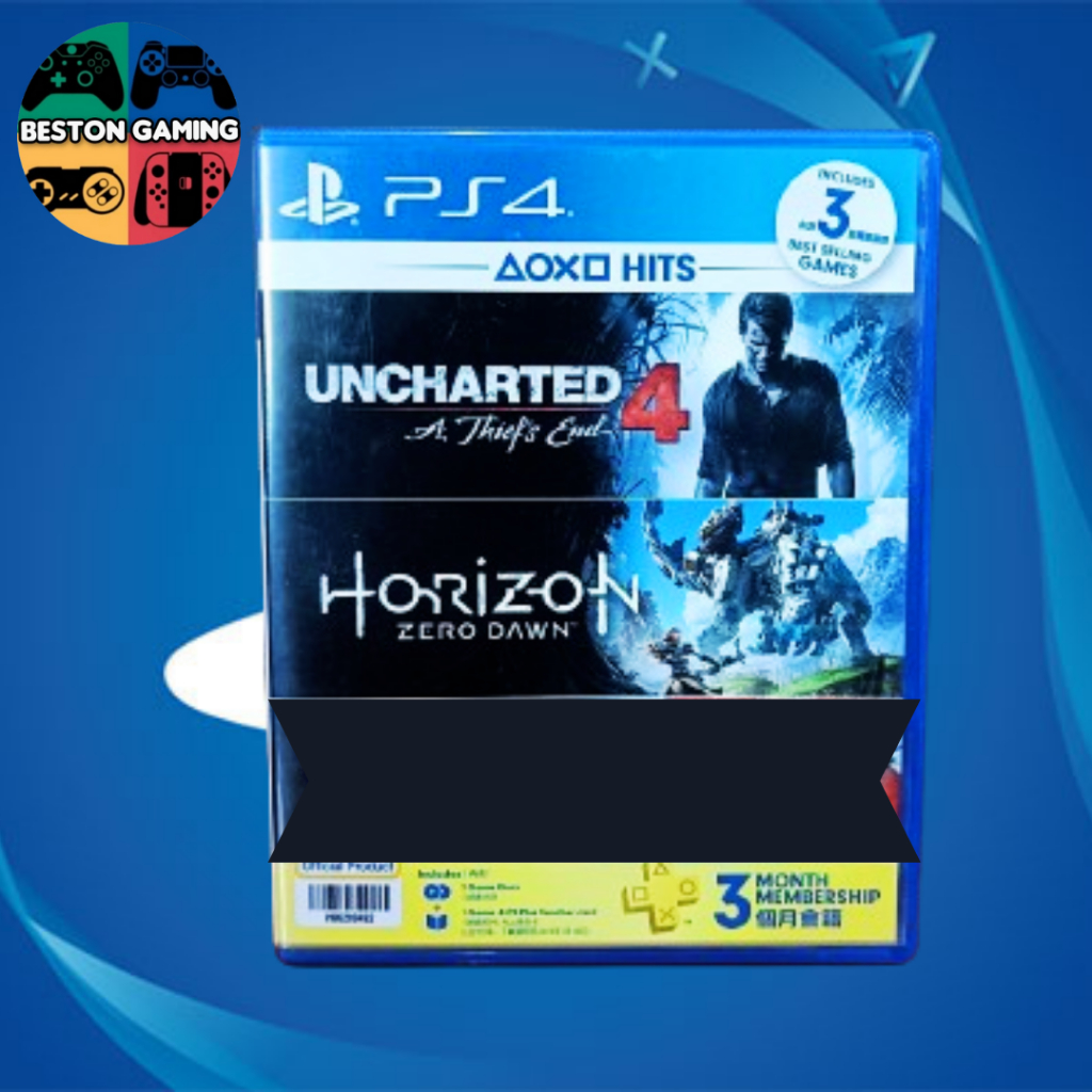 PS4 แผ่น ps4 ปกรวม Buddle มี 2แผ่น Uncharted 4 + Horizon Zero Dawn