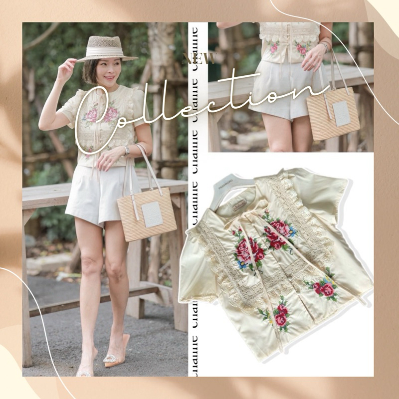 chaline เสื้อแขนสั้น เนื้อผ้าคอตตอนอย่างดี