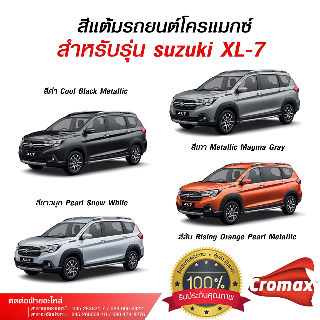 สีแต้มรถยนต์โครแมกซ์ สำหรับรถยนต์ suzuki XL-7