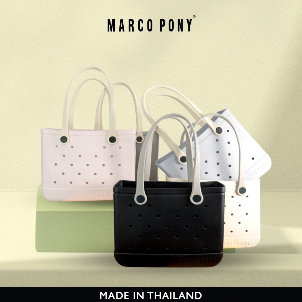 Marco Pony ผู้หญิงกระเป๋าถือ กระเป๋า ชายหาด กระเป๋าสวยๆ แฟชั่น น้ำหนักเบา นุ่มนวลเหมือนเมฆ วัสดุ EVA แบบกันน้ำ BP1003