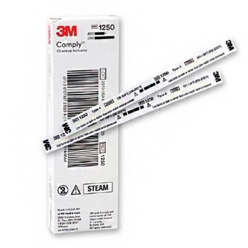 แท้ 3M 1250 Comply Steam Chemical Indicator Strips