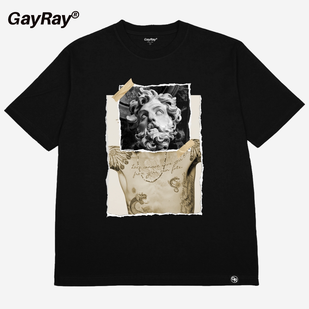GayRay ⎰Prisoner.⎱  เสื้อยืดโอเวอร์ไซส์ Cotton 100% นุ่่ม ใส่สบาย