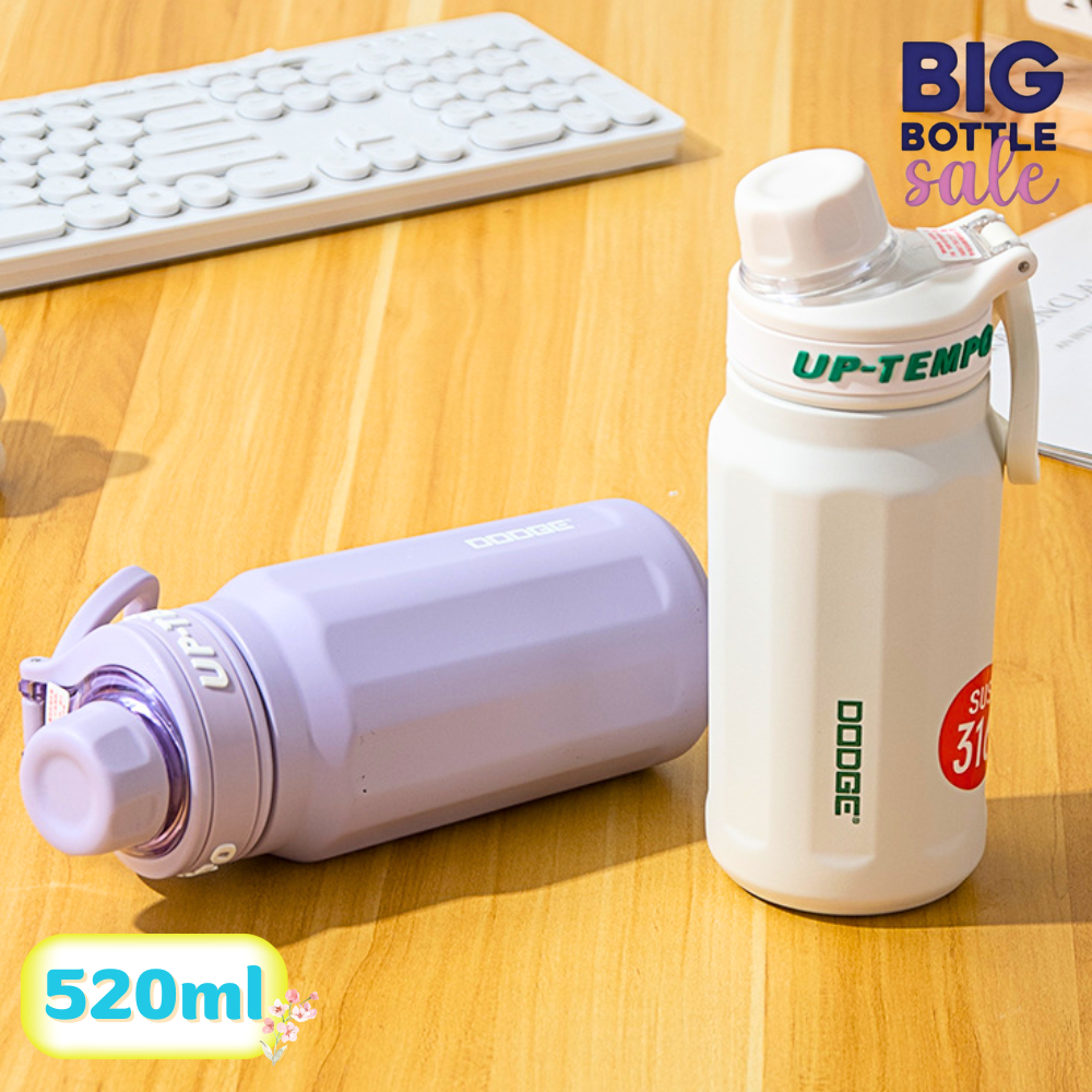 DB-23650 กระบอกน้ำสแตนเลส กระบอกน้ำพกพา กระบอกน้ำ520ml กระบอกน้ำสแตนเลส316 พร้อมหลอด