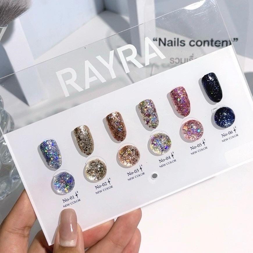 แยก / สีเจล Glitter Platinum gel 6 color สีกากเพชร พร้อมชาร์จ RL0022