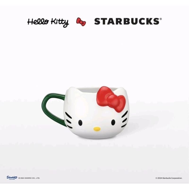 Starbucks Ceramic Hello Kitty Head Mug 12oz. แก้วน้ำสตาร์บัคส์เซรามิก ขนาด 12ออนซ์