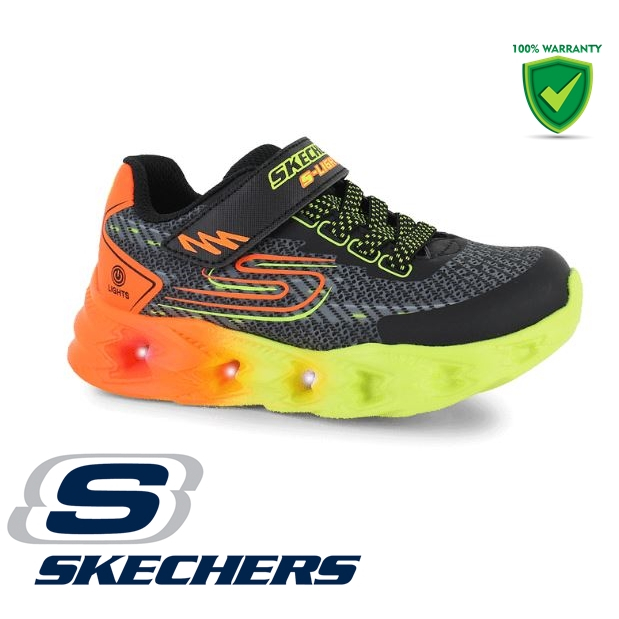 [Skechers แท้💯% ของใหม่] Skechers S-Lights-Vortex 2.0-Quantroid รองเท้าเด็กผู้ชาย รุ่น 400604L/BKMT 