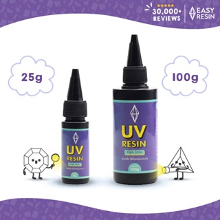 ยูวีเรซิ่น UV RESIN พร้อมส่ง ชนิดแข็งใส Hi-Gloss 100g พร้อมส…