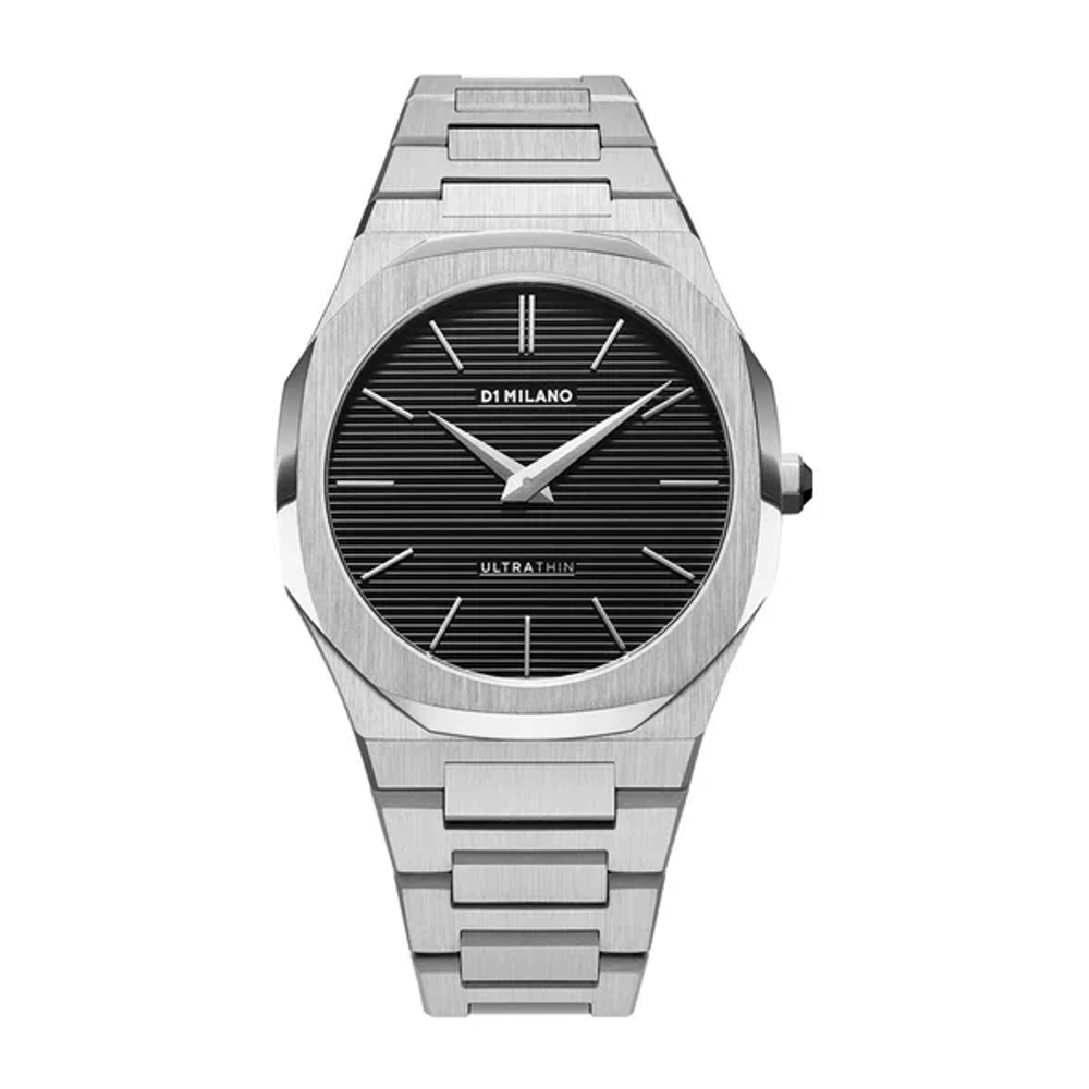 D1 Milano D1-UTBJ14 Silver Ultra Thin Bracelet Men Watch 40 mm