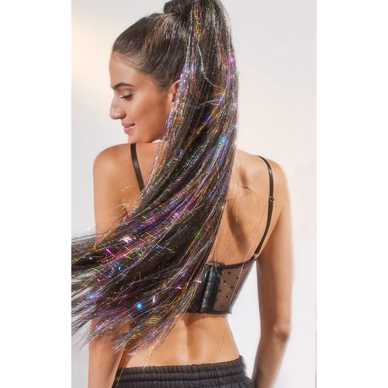 ELLAHAIR รุ่นponywink หางม้าแบบมัดผสมไหมวิ้ง หางม้าผสมกลิตเตอร์tinsel