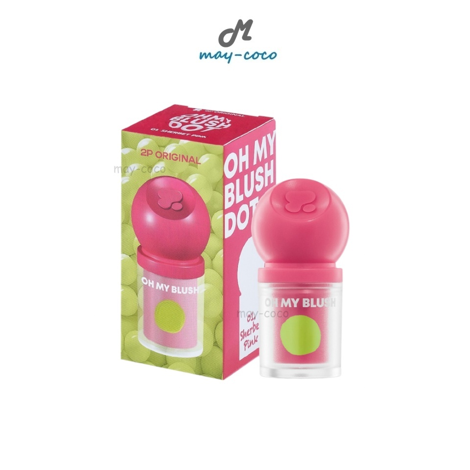 ถูก/แท้/มีไลฟ์ บลัชออน Oh My Blush Dot บลัชหัวโต บลัชดอท บลัชออนสูตรน้ำ หัวฟองน้ำ หัวแปรงตัด นุ่มลื่น ติดทน กันน้ำ