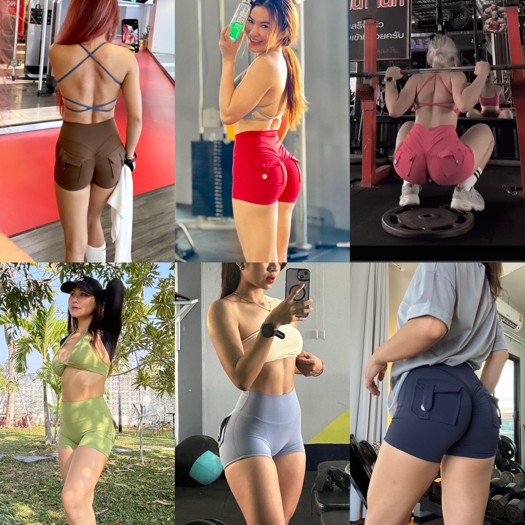 Gymmode -  Pocket shorts ขาสั้นกระเป๋าหลัง ใส่เวทเทรนนิ่ง