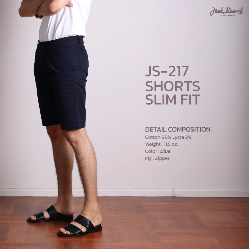 กางเกงขาสั้นผู้ชาย Jack Russel Klassik JS-217 Slim Fit
