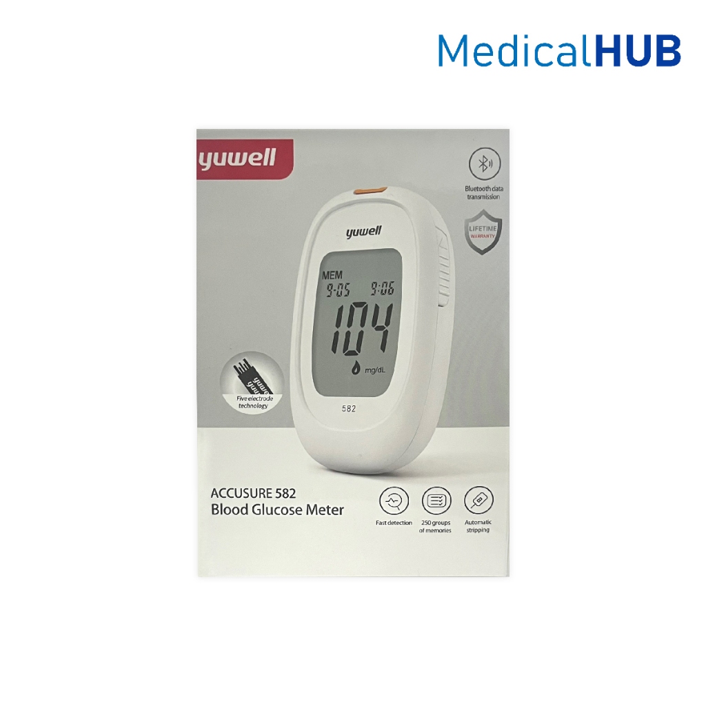 Yuwell Accusure 582 Blood Glucose Meter เครื่องตรวจน้ำตาลในเลือด  รุ่น582 22187