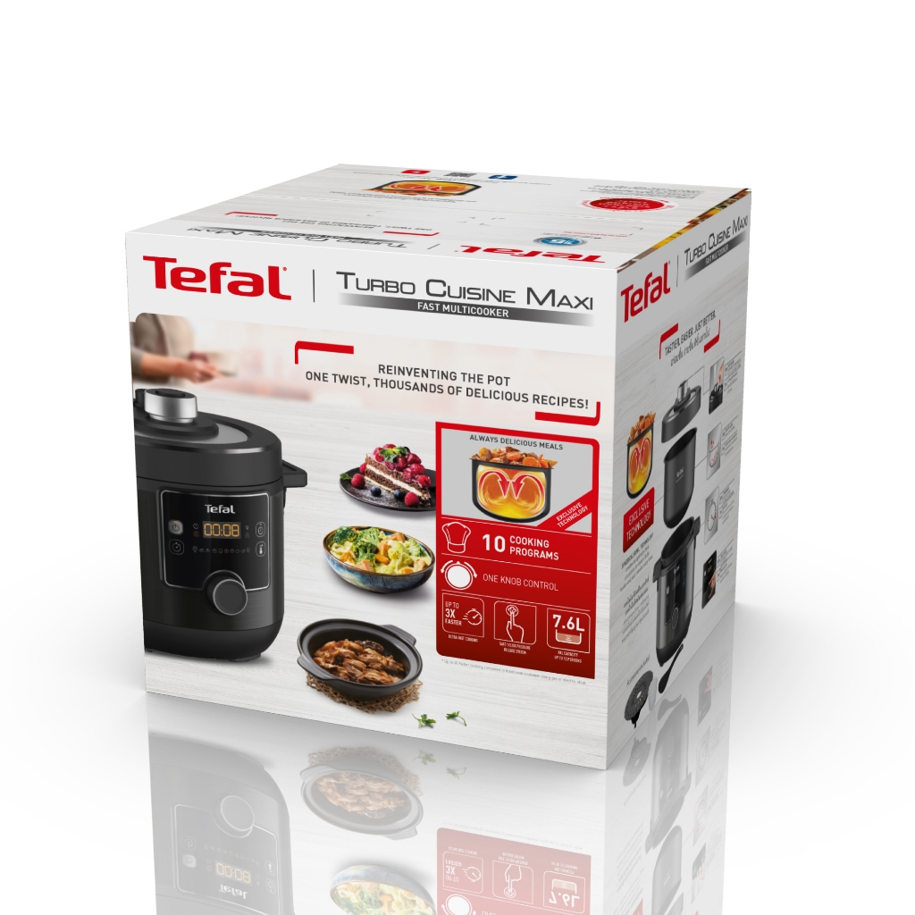 [Pre-Order]CY777866 Tefal หม้ออัดแรงดันไฟฟ้า Tefal Turbo Cuisine Maxi ขนาด 7.6 ลิตร กำลังไฟ 1200 วัตต์