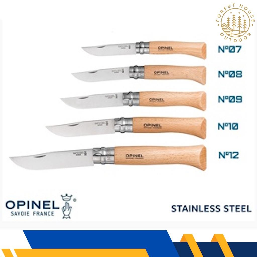 Opinel มีดพับด้ามไม้ STAINLESS STEEL ด้ามไม้