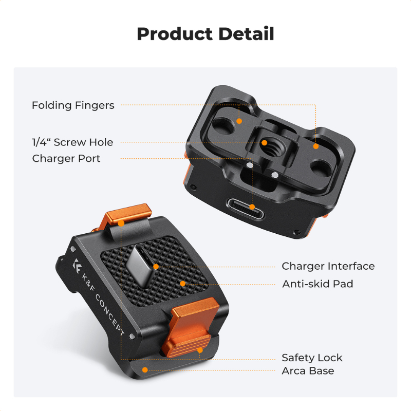 K&F DJI OSMO Pocket 3 Charging Adapter Base Set (SKU.2283)