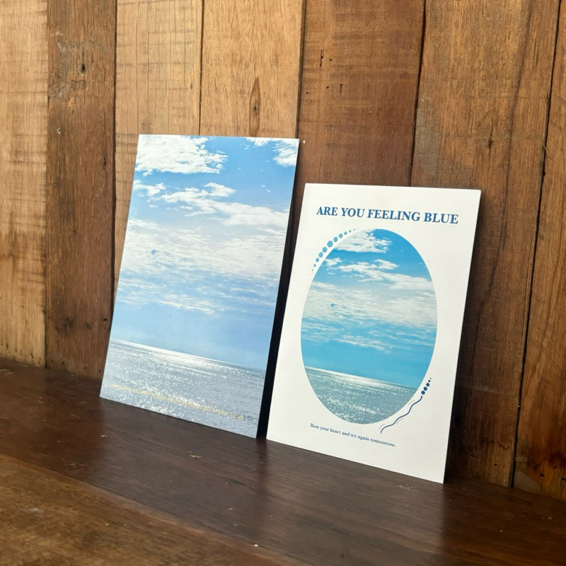Postcard Feeling blue 2 รูปแบบ โปสการ์ดภาพถ่ายทะเล โปสการ์ดแต่งห้อง เขียนได้