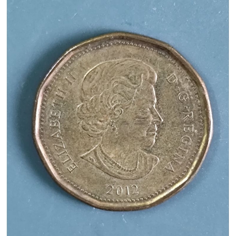 เหรียญต่างประเทศ แคนาดา Canada 1 Dollar  ปี 2012-2013 ผ่านการใช้งาน สภาพสวยๆ (คละปี) #1