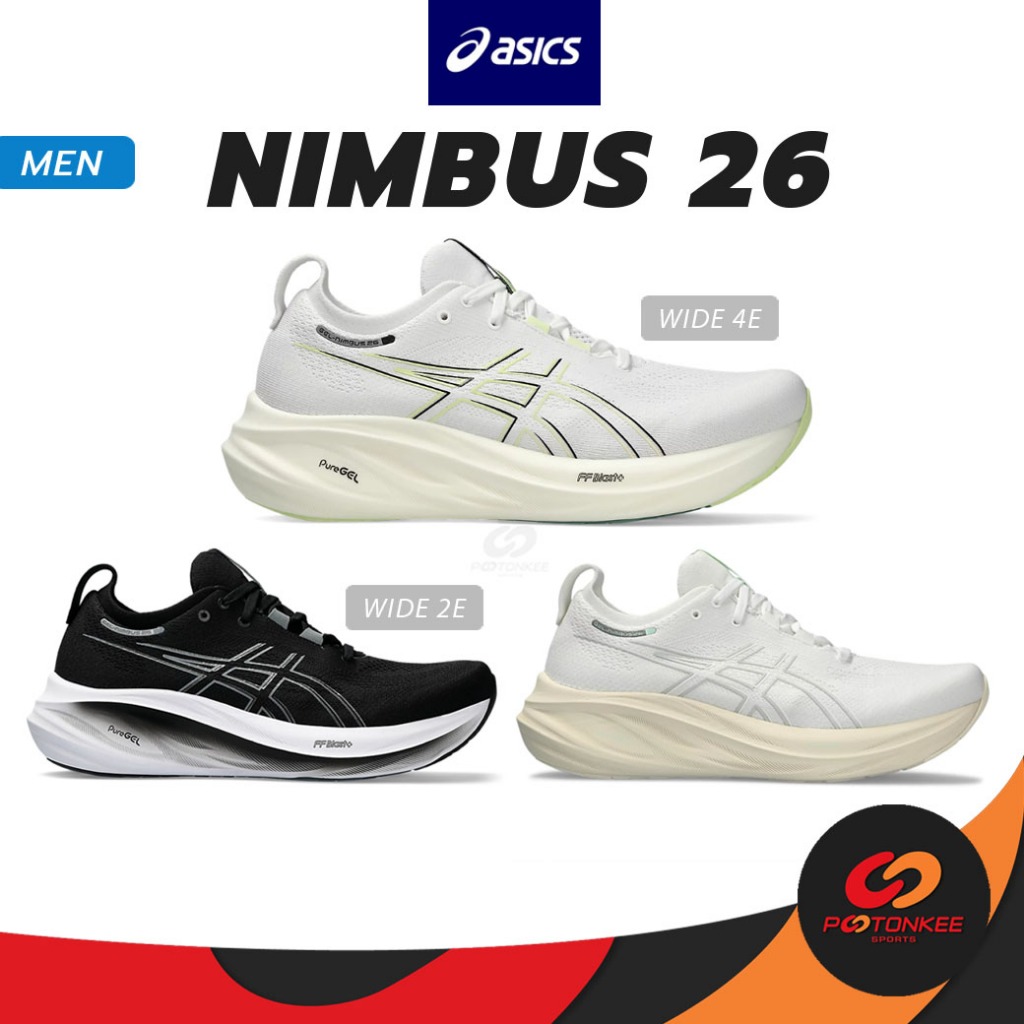 Asics Men's Gel-Nimbus 26 รองเท้าวิ่งผู้ชาย สายซัพพอร์ท เบา นุ่ม