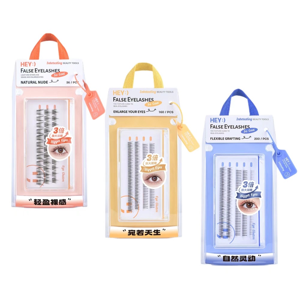 HEY :) False Eyelashes ขนตาปลอมแบบช่อ มี 3 รุ่น ขนตาจับช่อ ติดง่าย เนียนมาก สวยธรรมชาติ