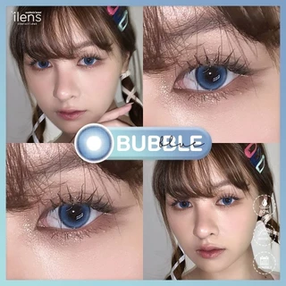 🩵 Bubble สายตาปกติ ถึง -10.00 ขนาดกลาง : iLens Gray Brown Blue