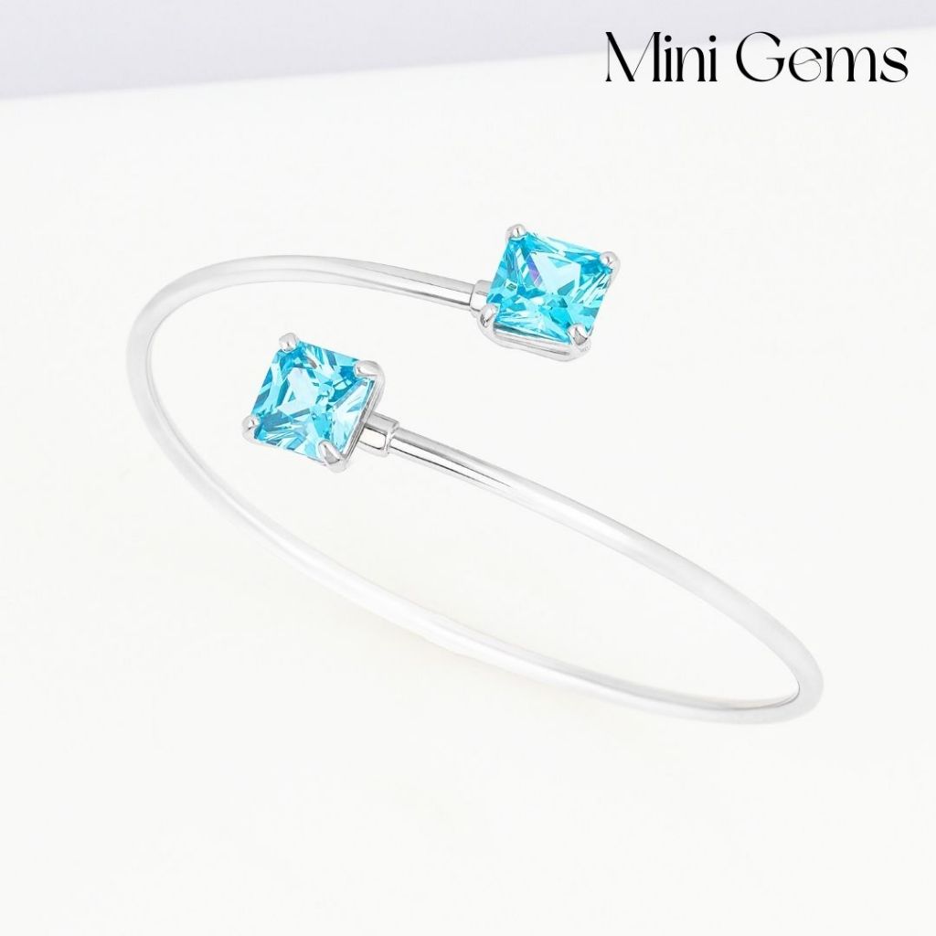 💥ลดพิเศษ💥 MIni Gems กำไลข้อมือ ฝังCZ เงินแท้ 92.5 ปรับไซส์ได้ - รูปที่ 2