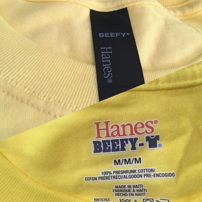 Hanes Beefy Crew T-Shirt 6.1 oz เสื้อยืดคอกลมคละสี  สินค้านำเข้าจาก USA Made in Haiti