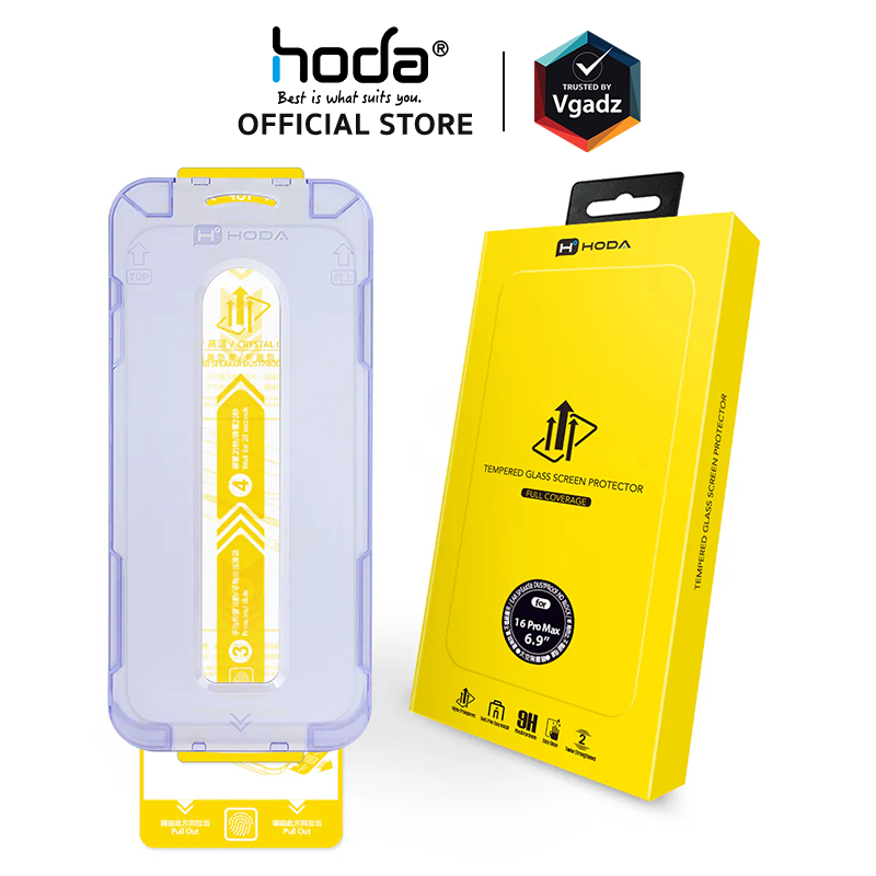 Hoda ฟิล์มกระจกสำหรับ iPhone 16 Pro / 16 Pro Max รุ่น Glass Protector Clear