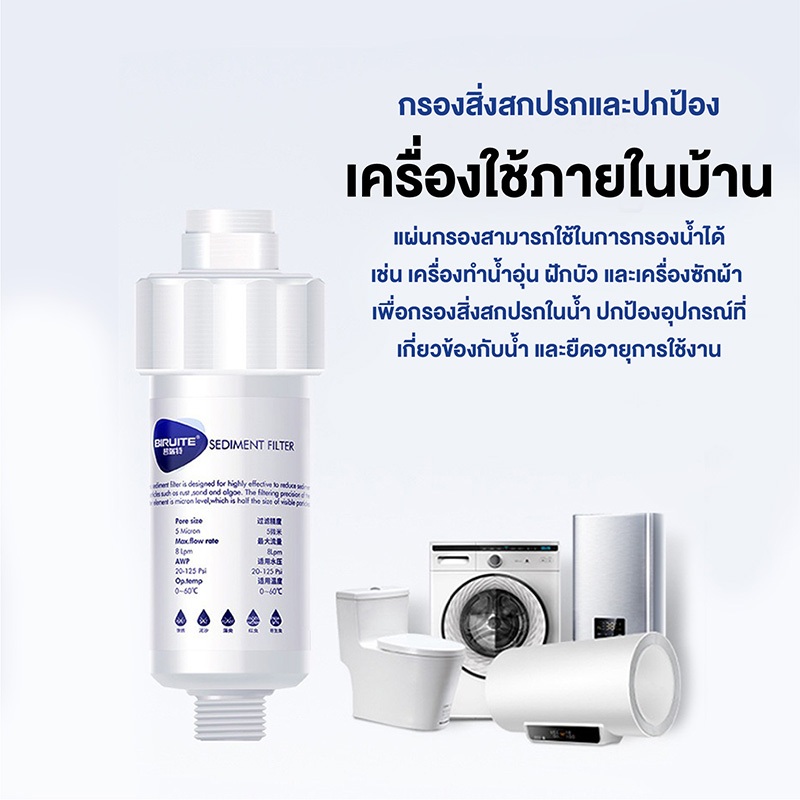 กรองน้ำอย่างมีประสิทธิภาพ ถอดเปลี่ยนไส้กรองได้ กรองตะกอนในน้ำ - รูปที่ 4