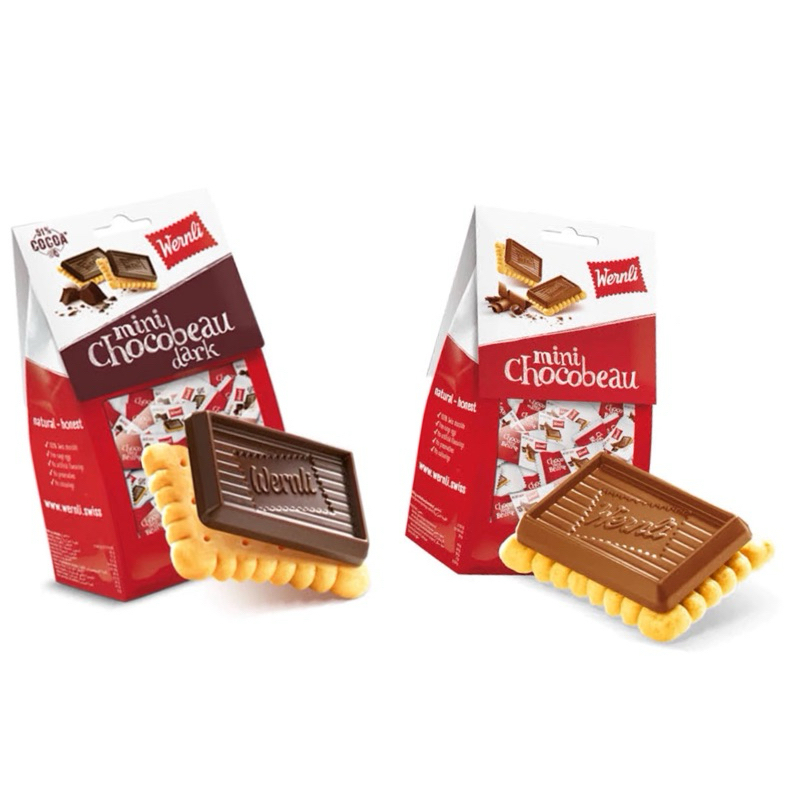 Wernli Chocobeau Swiss Made 150g (24 pcs.) เวิร์นลี บิสกิตเคลือบช็อกโกแลตนม ขนาด 150 กรัม (บรรจุซอง 24 ชิ้น)