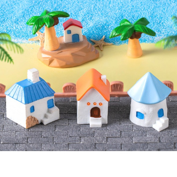 บ้านตากอากาศน่ารักๆ (ราคา/1ชิ้น)  ตุ๊กตาแต่งสวน จัดสวนถาด โมเดล ตกแต่งบ้าน ของสะสม พร็อพถ่ายรูป
