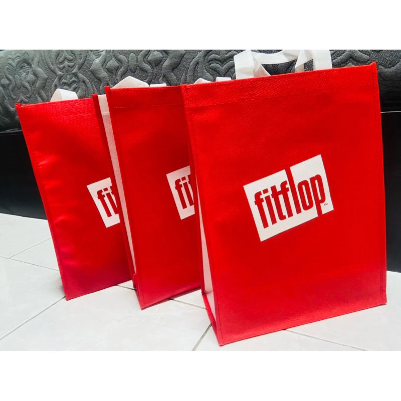 ถุงหิ้วผ้า Fitflop แท้จากช็อป 3 ใบ / ขนาดใส่กล่องรองเท้าได้ 1 กล่อง (ของใหม่ มือ1)