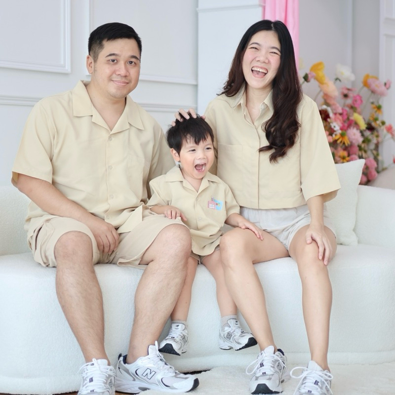 ShirtCotton-PastelCollection-สีกากี mildPaint ชุดครอบครัว เสื้อผ้าเด็ก