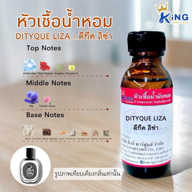 หัวเชื้อน้ำหอม 30-100ML.กลิ่น DITYQUE LiSA. ดิปทีค โฟเดอโปร น้ำหอม หัวน้ำหอม ดีทีคลิซ่า