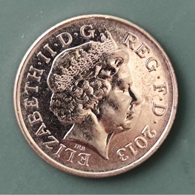 เหรียญต่างประเทศ อังกฤษ United Kingdom 10 Pence ปี 2013-2014 (คละปี) ผ่านการใช้งาน สภาพสวยๆ #37