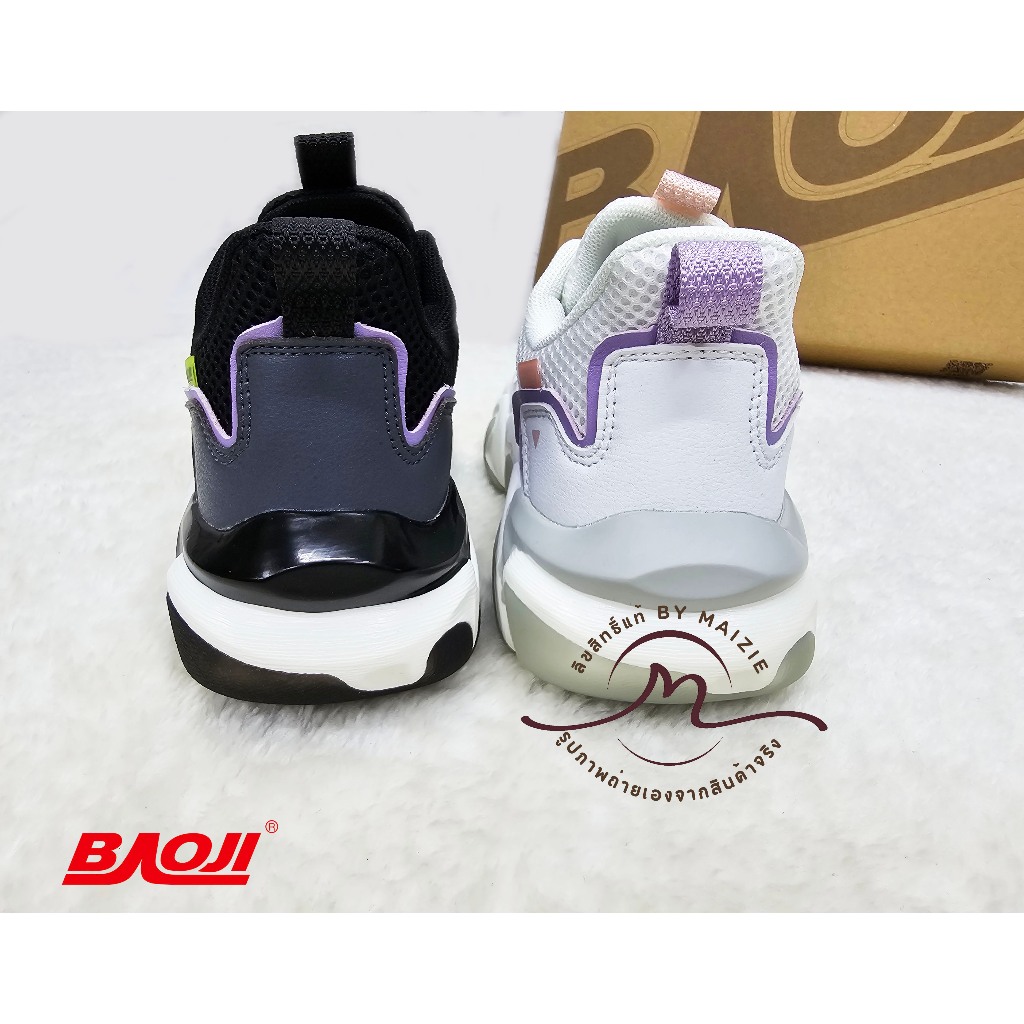 **BAOJI** [ลิขสิทธิ์แท้ ตัวแทนขายเอง] (BJW-1018) รองเท้าผ้าลำลอง มียางกันลื่นเอ็นแก้ว *ผู้หญิง* ส้นสูง 5 ซม.