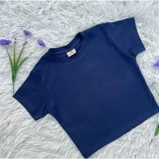 เสื้อยืดครอปคอกลม (เสื้อยืดครอป) Clothing