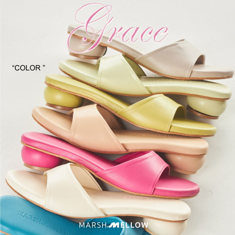 GRACE - MARSHMELLOW  ปรับคุณภาพใหม่ รองเท้าผู้หญิงส้นสูง ใส่สบายเท้า