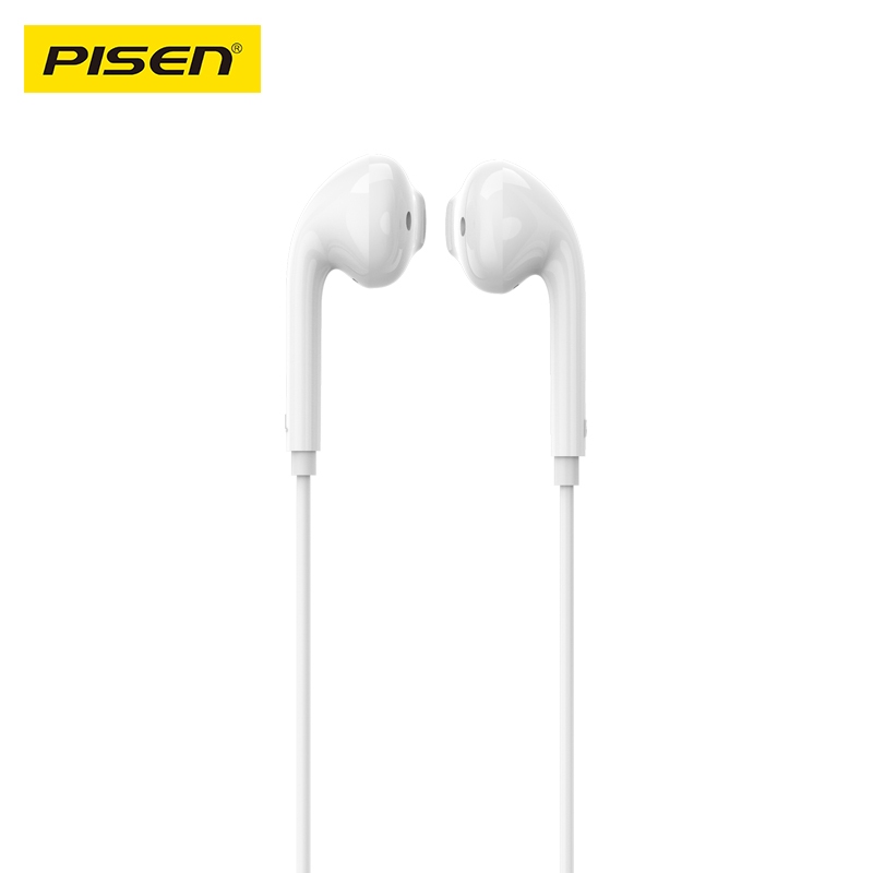 PISEN- Half-in-Ear Earphones (White) หูฟังแบบมีสาย AP01