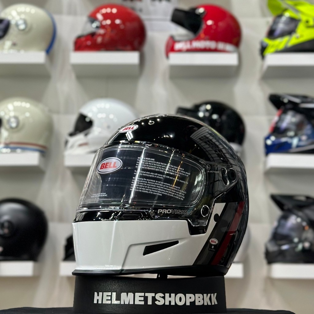 หมวกกันน็อคเต็มใบ BELL ELIMINATOR GT GLOSS BLACK/WHITE