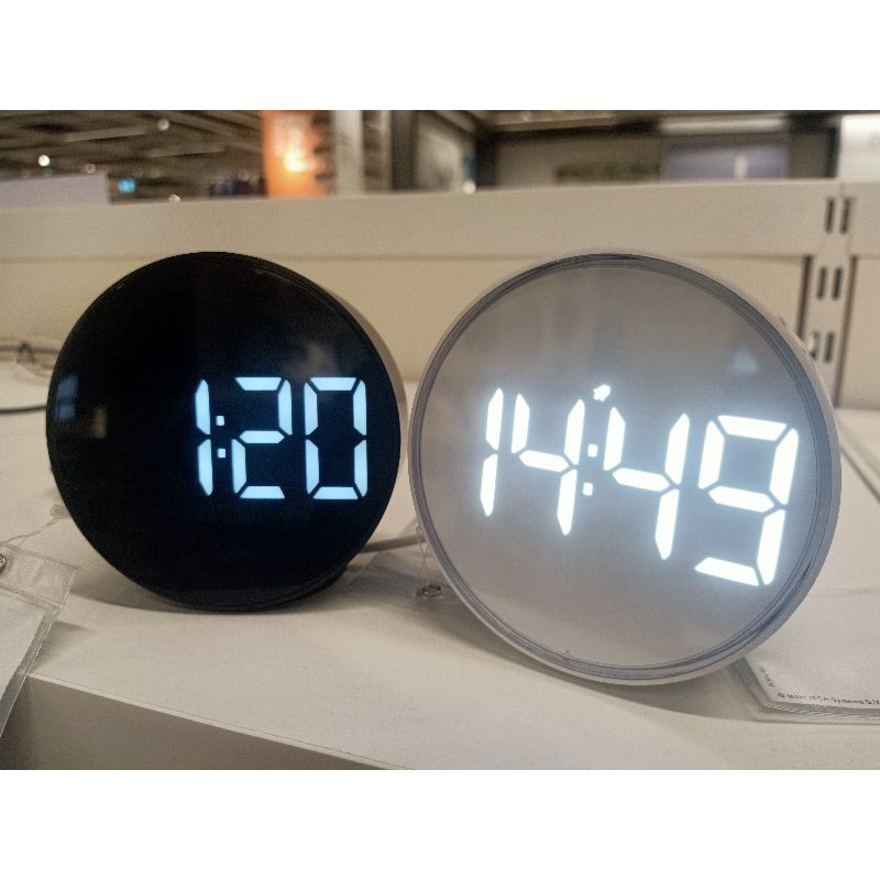 IKEAshopping IKEA PLUGGET พลุกเกียต นาฬิกาปลุก , ดำ,ขาว, 11 ซม