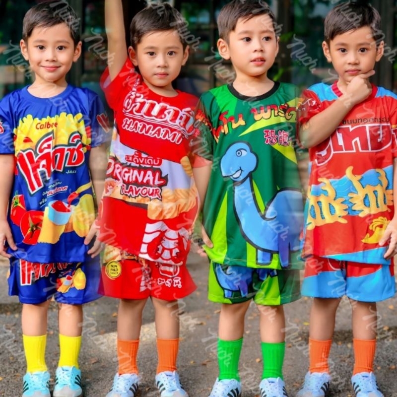 ชุดเด็กผ้าไมโครพรีเมี่ยม ลายขนมหน้าหลัง: แฟชั่นน่ารัก ใส่สบายสำหรับหนูๆ