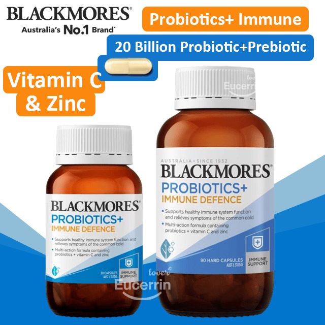 Blackmores Probiotics+ Immune Defence 90 Capsules เสริมสร้างระบบภูมิคุ้มกัน โปรไบโอติกส์ อิมมูโนดีเฟนซ์