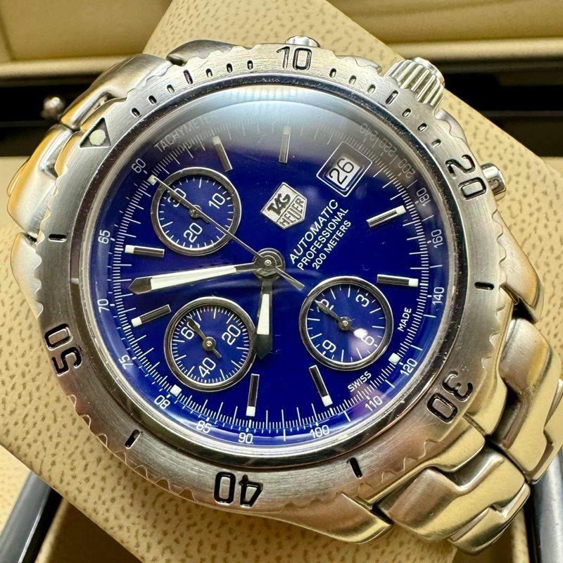 Tag Heuer Link Automatic Chronograph CT2110 Blue Dial