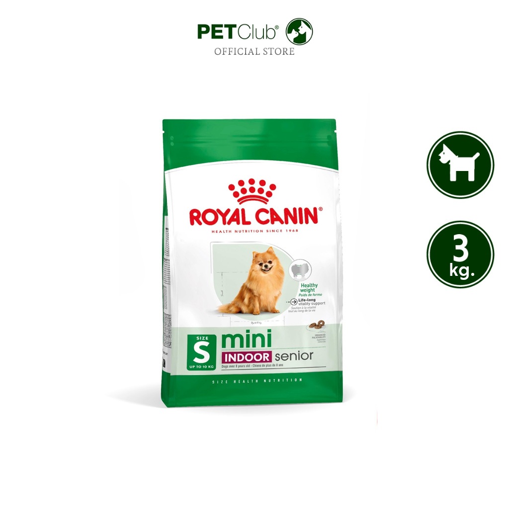 [PETClub] Royal Canin Dog - Mini Indoor Senior - สุนัขสูงวัย พันธุ์เล็ก เลี้ยงในบ้าน [3kg.]