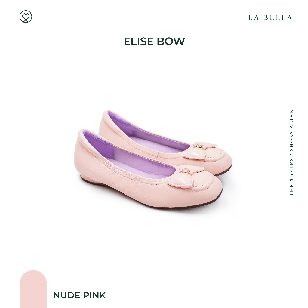 LA BELLA รุ่น ELISE BOW -  NUDE PINK