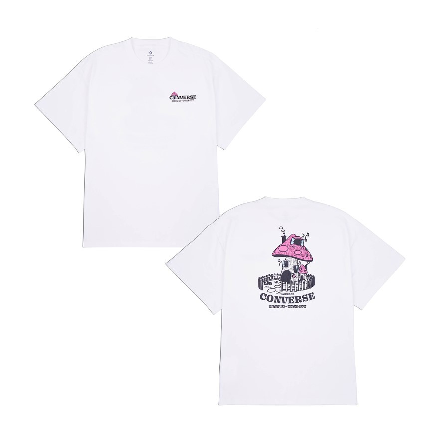 CONVERSE เสื้อ CONVERSE MUSHROOM HOUSE TEE WHITE ผู้ชาย 1326423BM_U4WTXX
