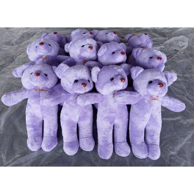 ตุ๊กตาหมีโหล 🐻ขนาด12นิ้ว 📌สุดคุ้ม1เซต12ตัว✅️แจกเด็กๆ จับฉลาก ทำช่อดอกไม้ - รูปที่ 3