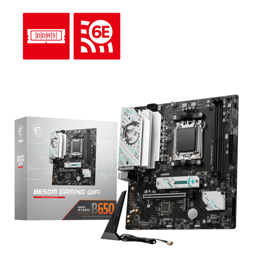 MAINBOARD (เมนบอร์ด) MSI B650M GAMING WIFI DDR5 (SOCKET AM5) MICRO-ATX